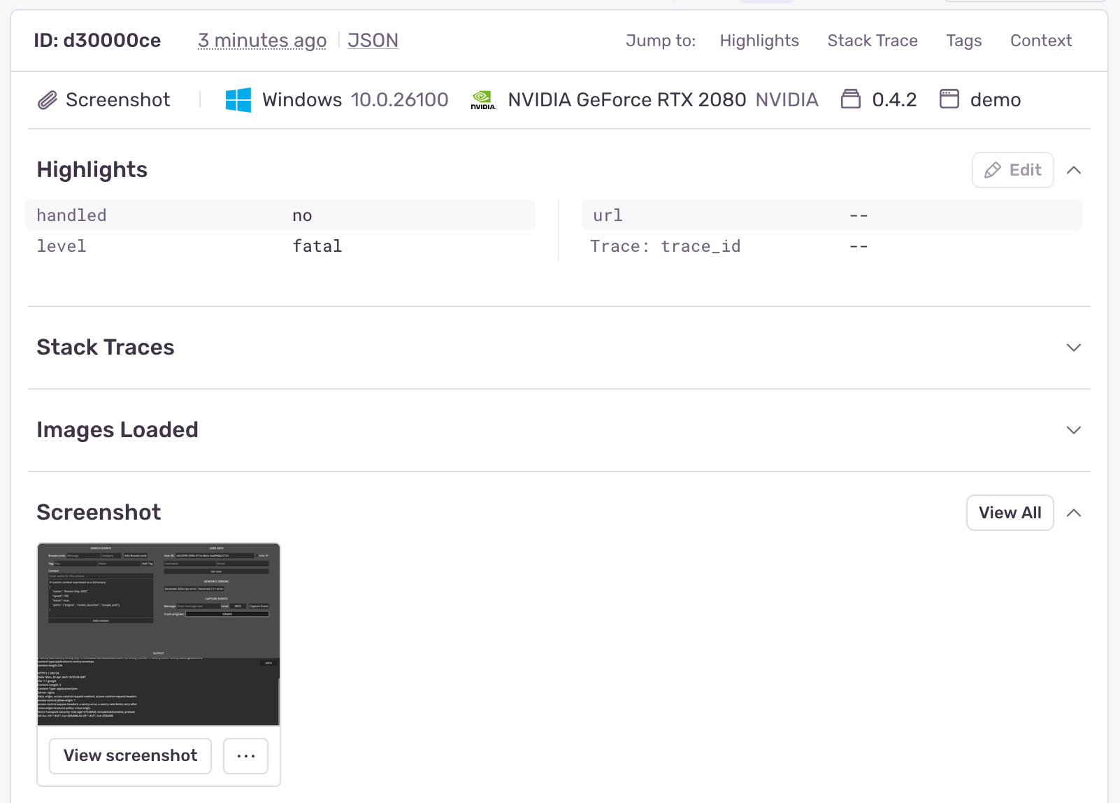 Screenshot Thumbnail