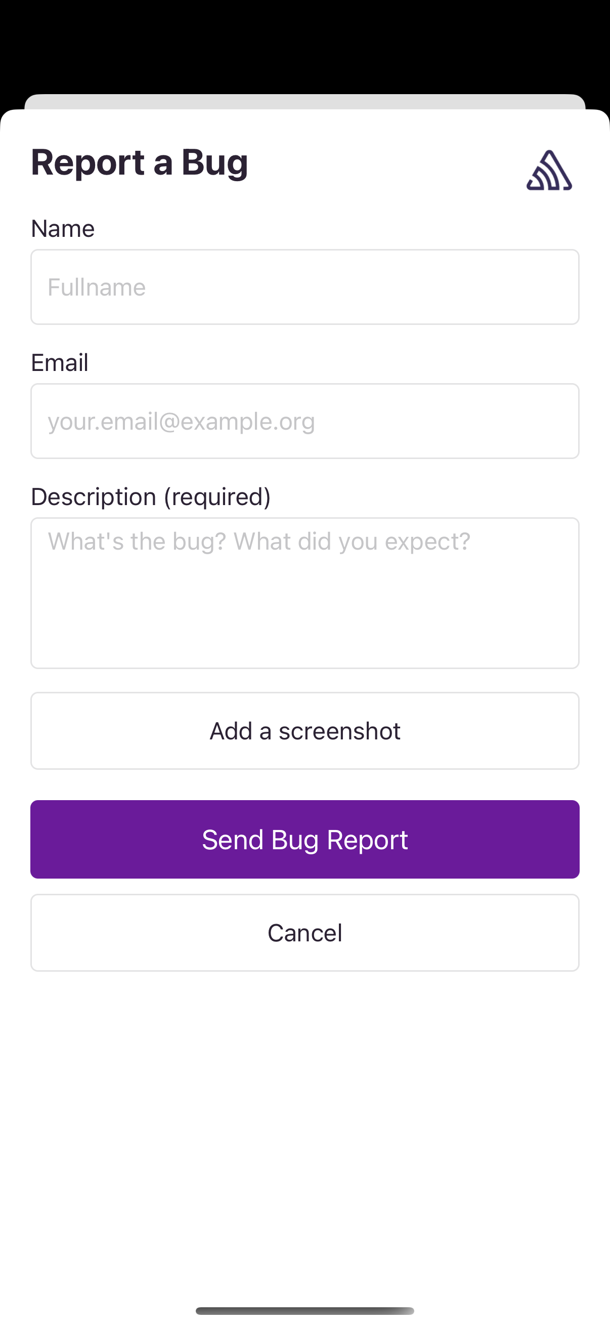 User Feedback Form on React Native iOS