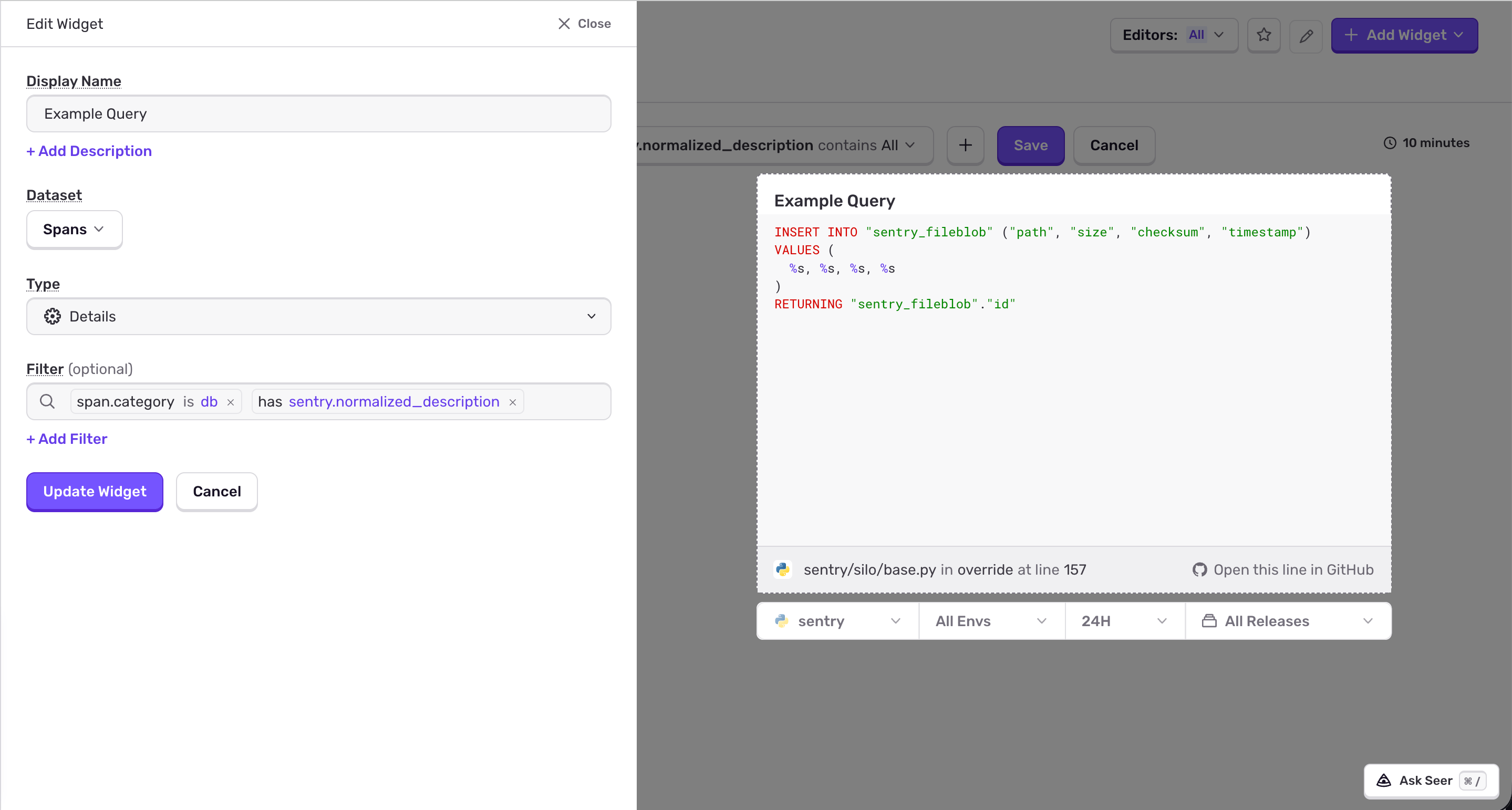Markdown widget.